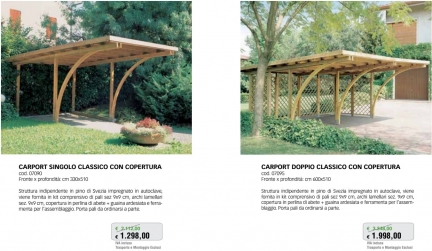 Promozione-arredo-giardino-Portico per auto in legno