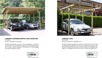 Promozione-arredo-giardino-Portico per auto in legno